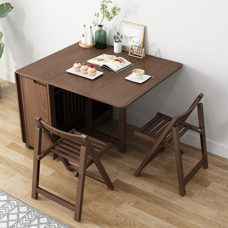 Rubberwood Solid Wood Dining Table Mid-Century Rectangle Dining Site Table