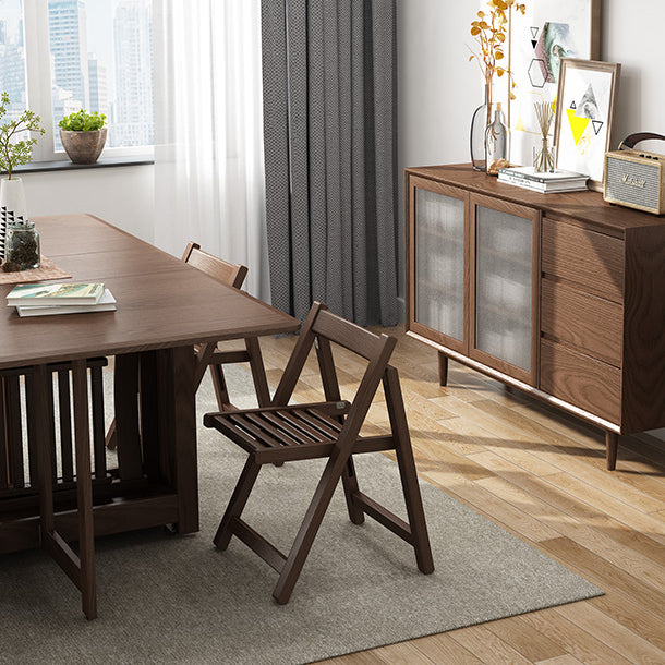 Rubberwood Solid Wood Dining Table Mid-Century Rectangle Dining Site Table