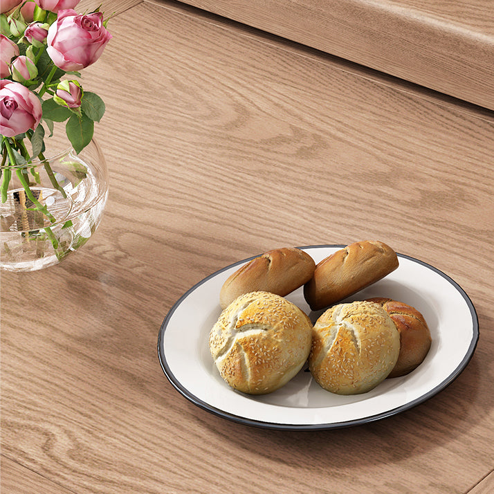 Mesa de comedor de madera rectangular de 55.1 pulgadas Mesa de madera maciza de mediados de siglo Moderno para el hogar