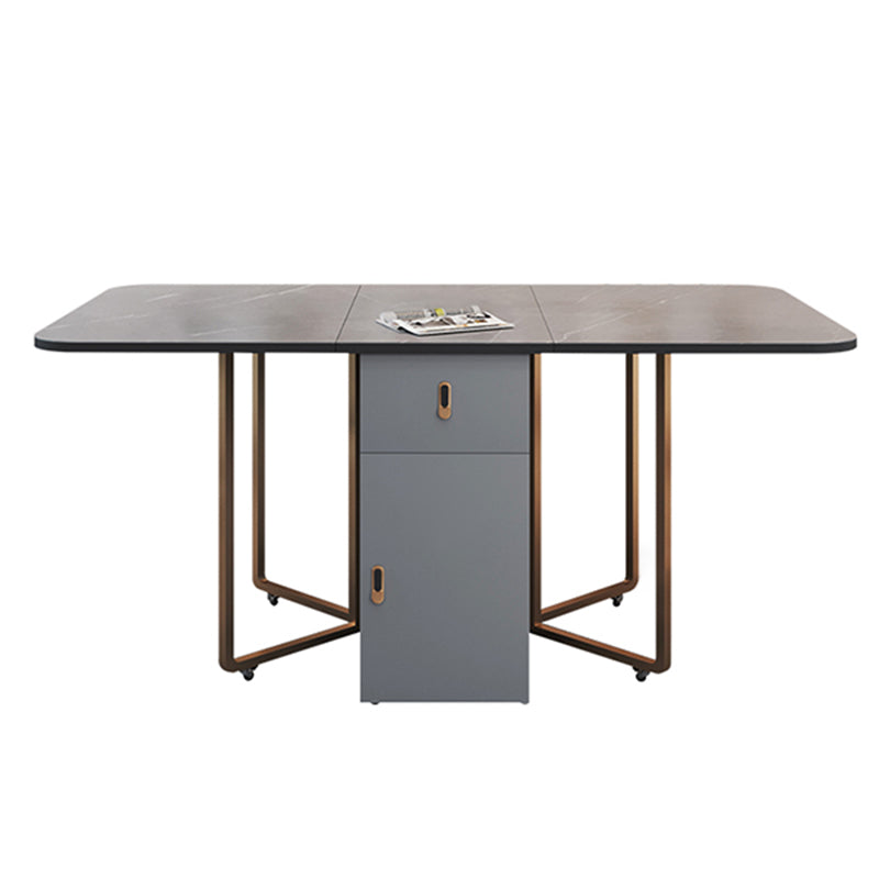 Moderner Esstisch Sintered Stone Drop-Blatt Esstisch für den Heimgebrauch