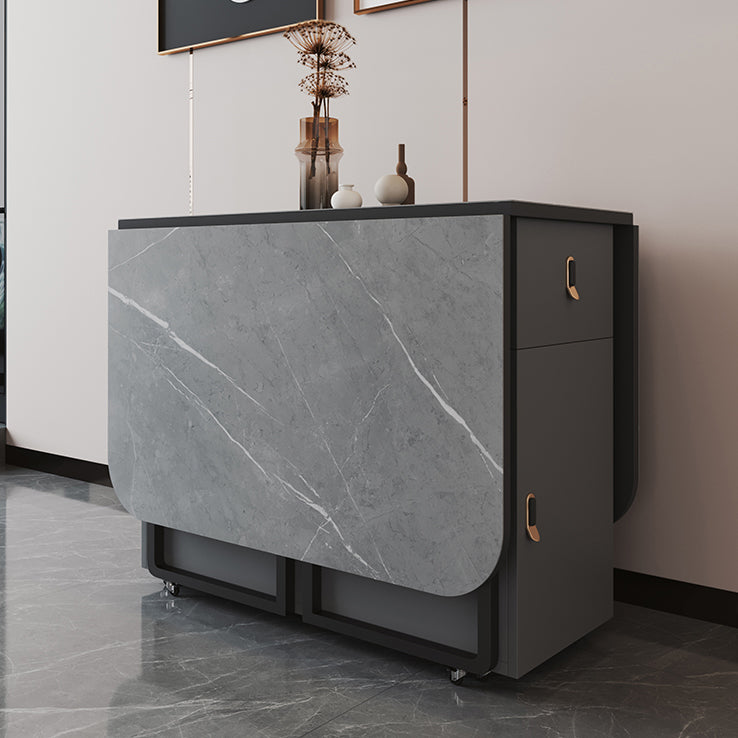 Moderner Esstisch Sintered Stone Drop-Blatt Esstisch für den Heimgebrauch