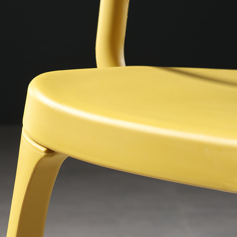 Chaises de salle à manger en plastique de style contemporain, chaises latérales à bras pour cuisine