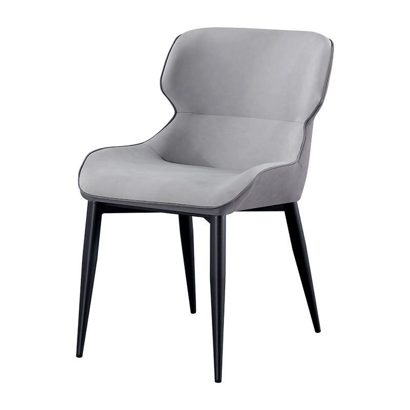 Silla tapizada con respaldo interior contemporáneo del comedor del metal del sillón