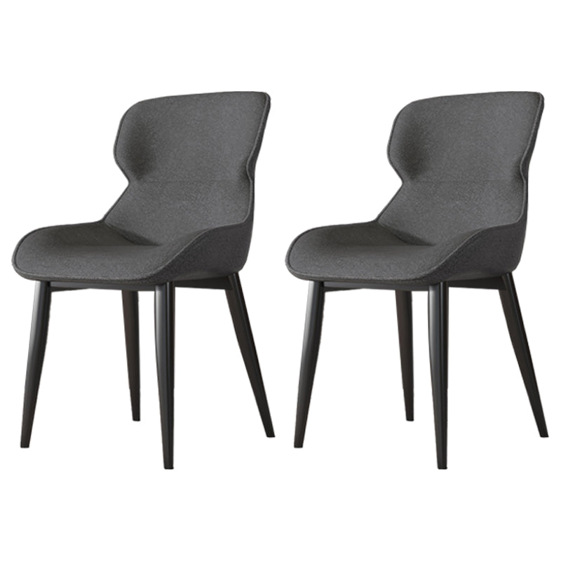 Silla tapizada con respaldo interior contemporáneo del comedor del metal del sillón