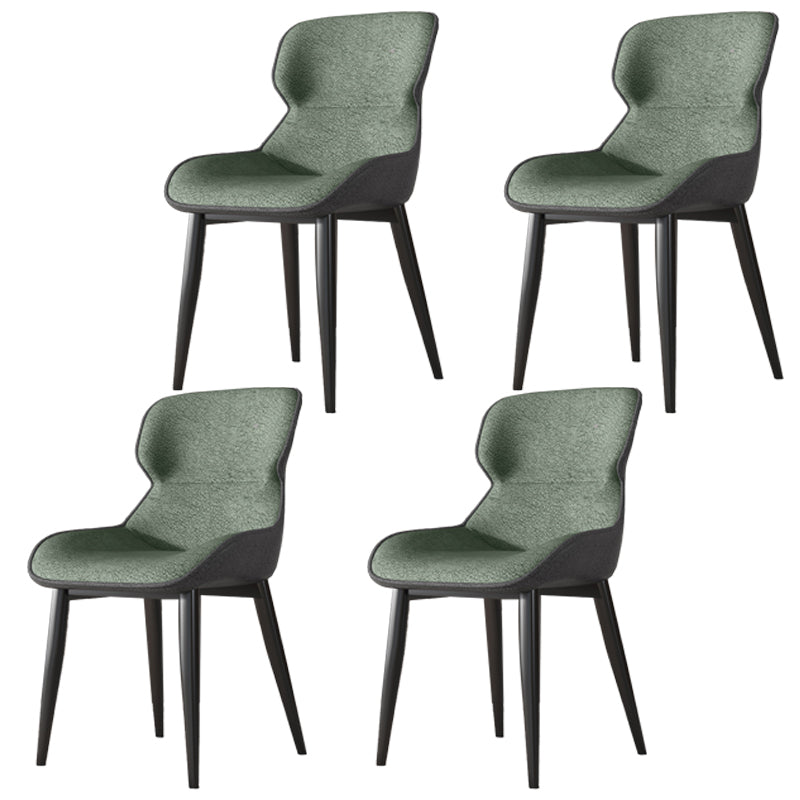 Silla tapizada con respaldo interior contemporáneo del comedor del metal del sillón