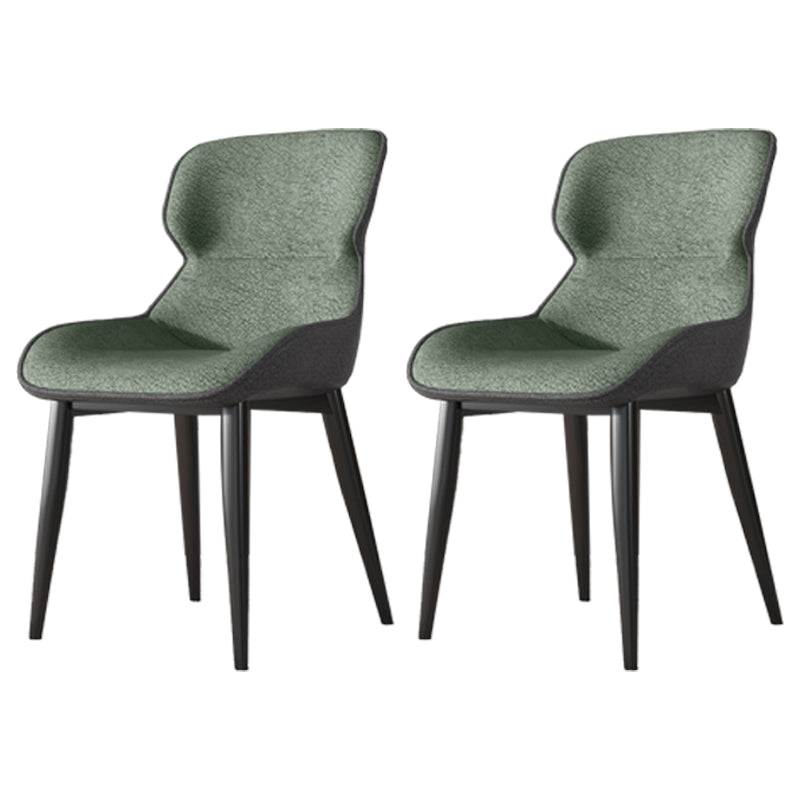 Silla tapizada con respaldo interior contemporáneo del comedor del metal del sillón
