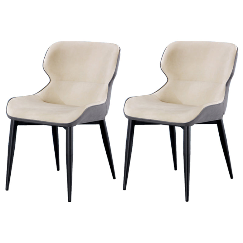 Silla tapizada con respaldo interior contemporáneo del comedor del metal del sillón