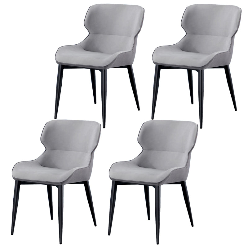 Silla tapizada con respaldo interior contemporáneo del comedor del metal del sillón