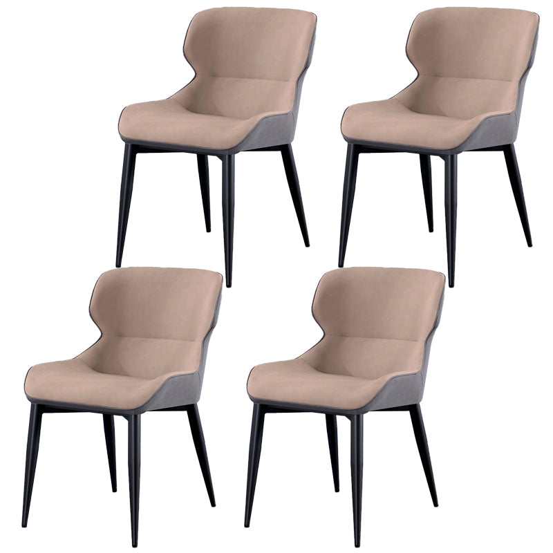 Silla tapizada con respaldo interior contemporáneo del comedor del metal del sillón