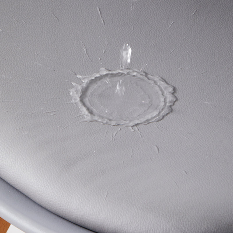 Scandinavian Indoor Side Chair Solid Back Upholstered Dining Room Chair with Wood Legs