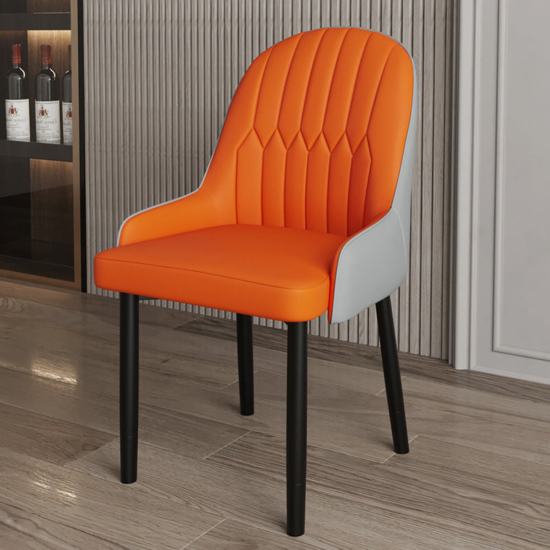 Ensemble de chaises scandinaves en métal, avec bras arrière solide, chaise de cuisine et de salle à manger