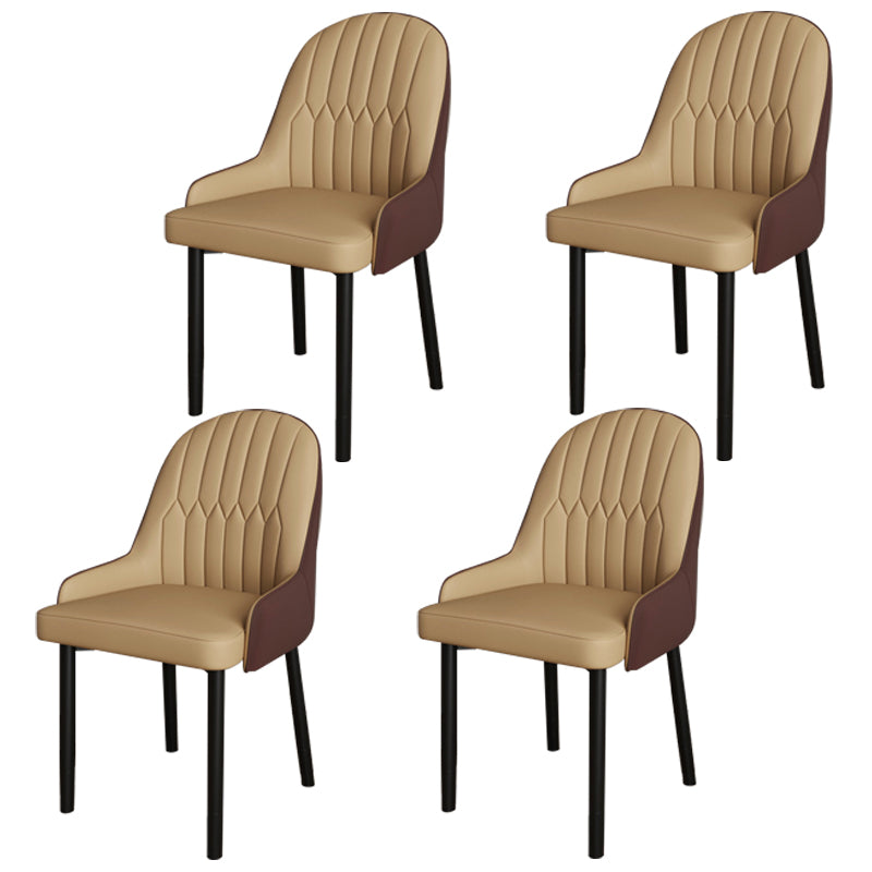 Ensemble de chaises scandinaves en métal, avec bras arrière solide, chaise de cuisine et de salle à manger