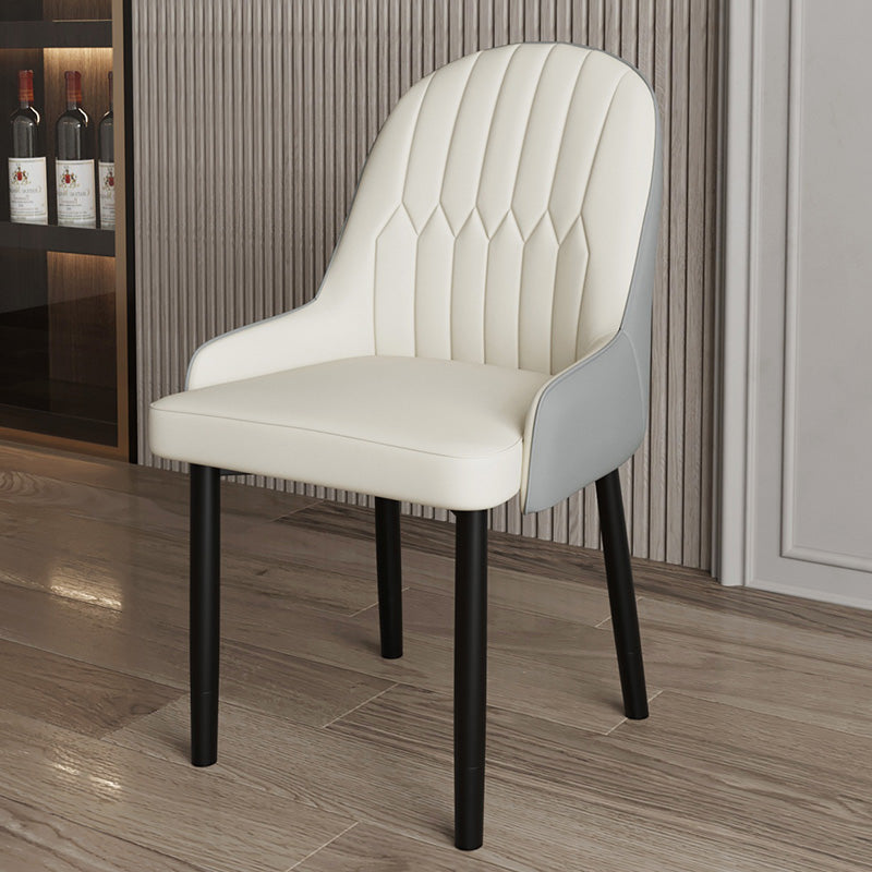 Ensemble de chaises scandinaves en métal, avec bras arrière solide, chaise de cuisine et de salle à manger