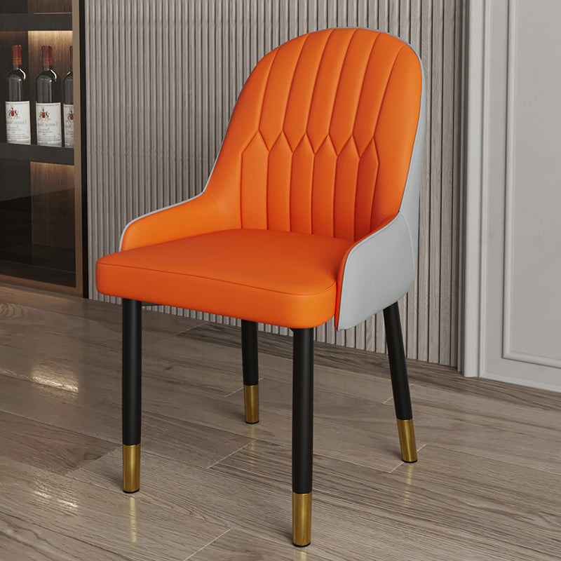 Ensemble de chaises scandinaves en métal, avec bras arrière solide, chaise de cuisine et de salle à manger