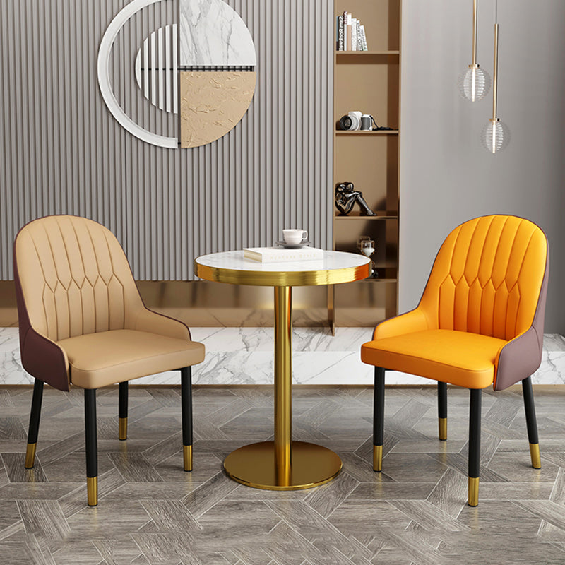 Ensemble de chaises scandinaves en métal, avec bras arrière solide, chaise de cuisine et de salle à manger