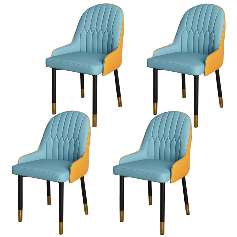 Ensemble de chaises scandinaves en métal, avec bras arrière solide, chaise de cuisine et de salle à manger