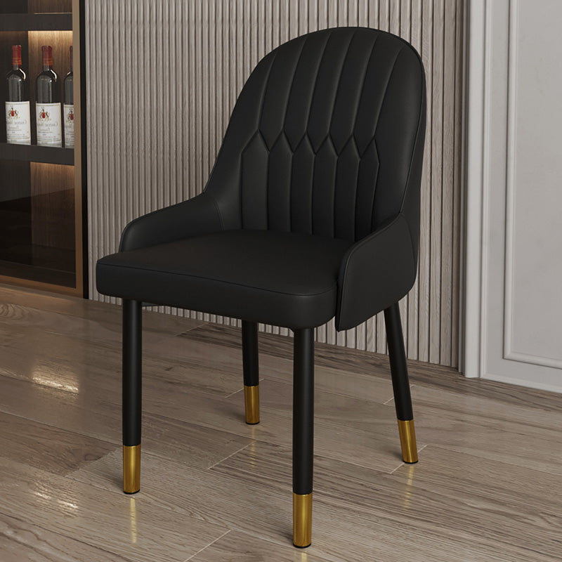 Ensemble de chaises scandinaves en métal, avec bras arrière solide, chaise de cuisine et de salle à manger
