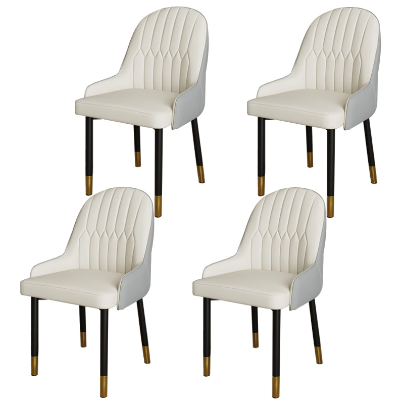 Ensemble de chaises scandinaves en métal, avec bras arrière solide, chaise de cuisine et de salle à manger