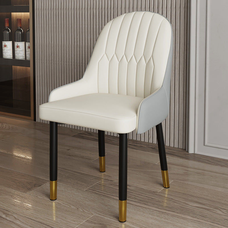 Ensemble de chaises scandinaves en métal, avec bras arrière solide, chaise de cuisine et de salle à manger