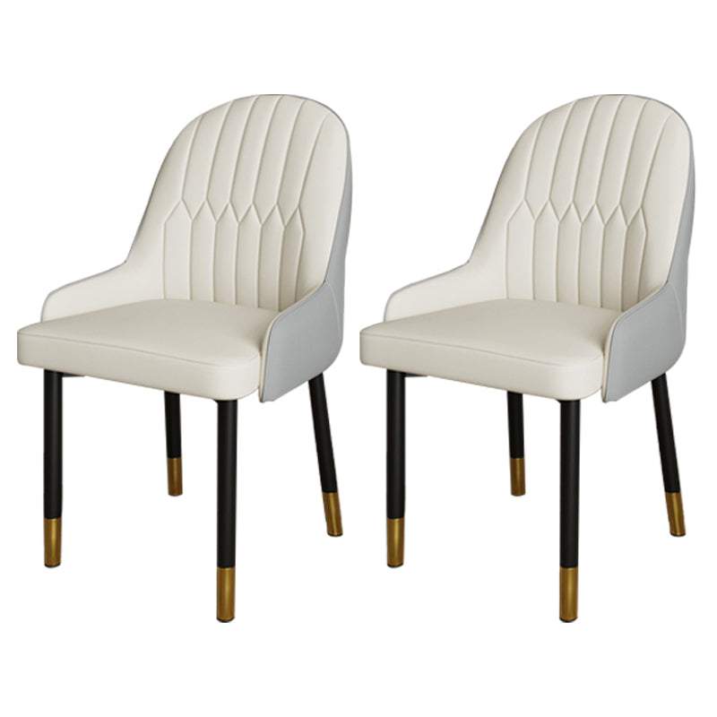 Ensemble de chaises scandinaves en métal, avec bras arrière solide, chaise de cuisine et de salle à manger