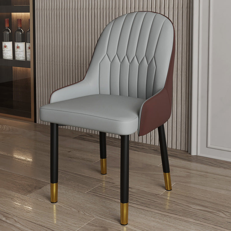 Ensemble de chaises scandinaves en métal, avec bras arrière solide, chaise de cuisine et de salle à manger