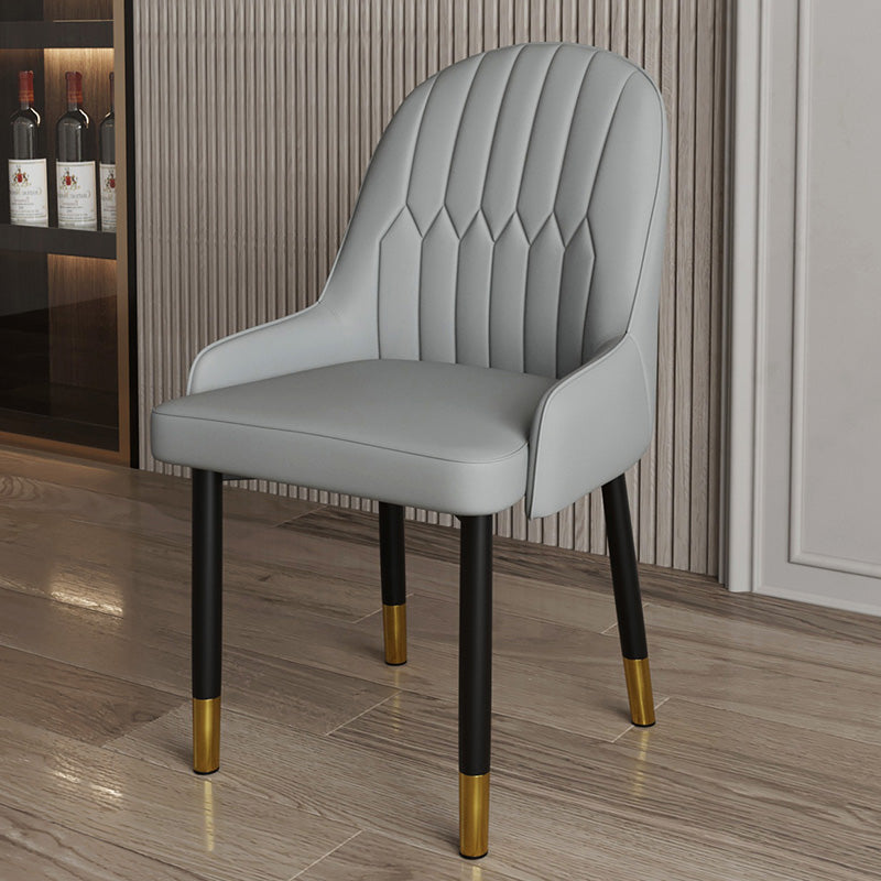 Ensemble de chaises scandinaves en métal, avec bras arrière solide, chaise de cuisine et de salle à manger