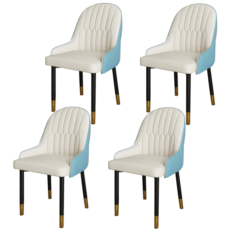Ensemble de chaises scandinaves en métal, avec bras arrière solide, chaise de cuisine et de salle à manger
