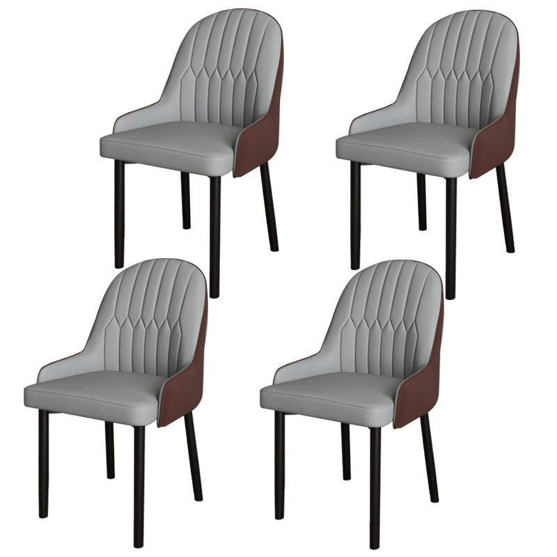Ensemble de chaises scandinaves en métal, avec bras arrière solide, chaise de cuisine et de salle à manger