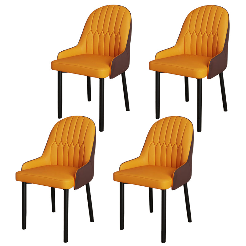 Ensemble de chaises scandinaves en métal, avec bras arrière solide, chaise de cuisine et de salle à manger