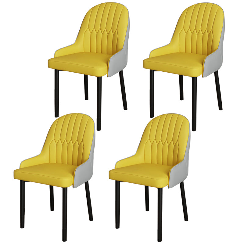 Ensemble de chaises scandinaves en métal, avec bras arrière solide, chaise de cuisine et de salle à manger