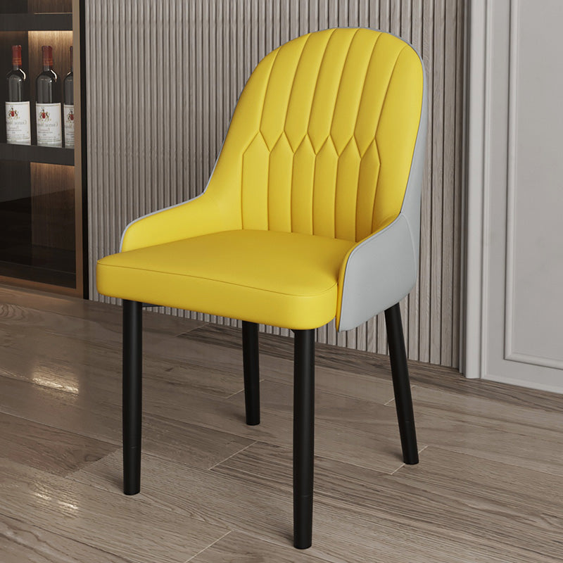 Ensemble de chaises scandinaves en métal, avec bras arrière solide, chaise de cuisine et de salle à manger