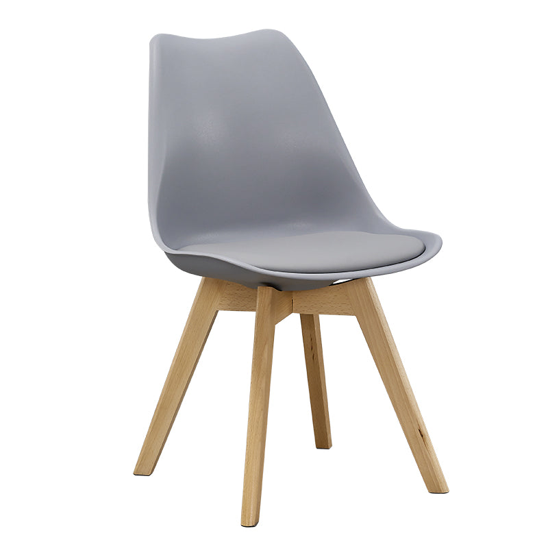 Eames Armless Dining Chairs Scandinavian Side Dining Chairs with Wood Legs