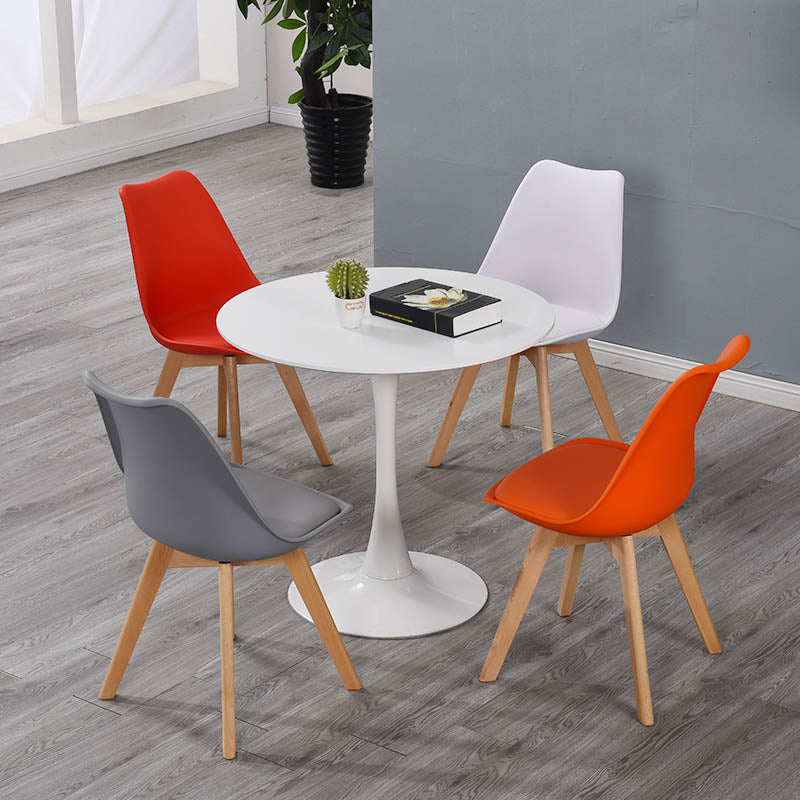 Eames Armless Dining Chairs Scandinavian Side Dining Chairs with Wood Legs