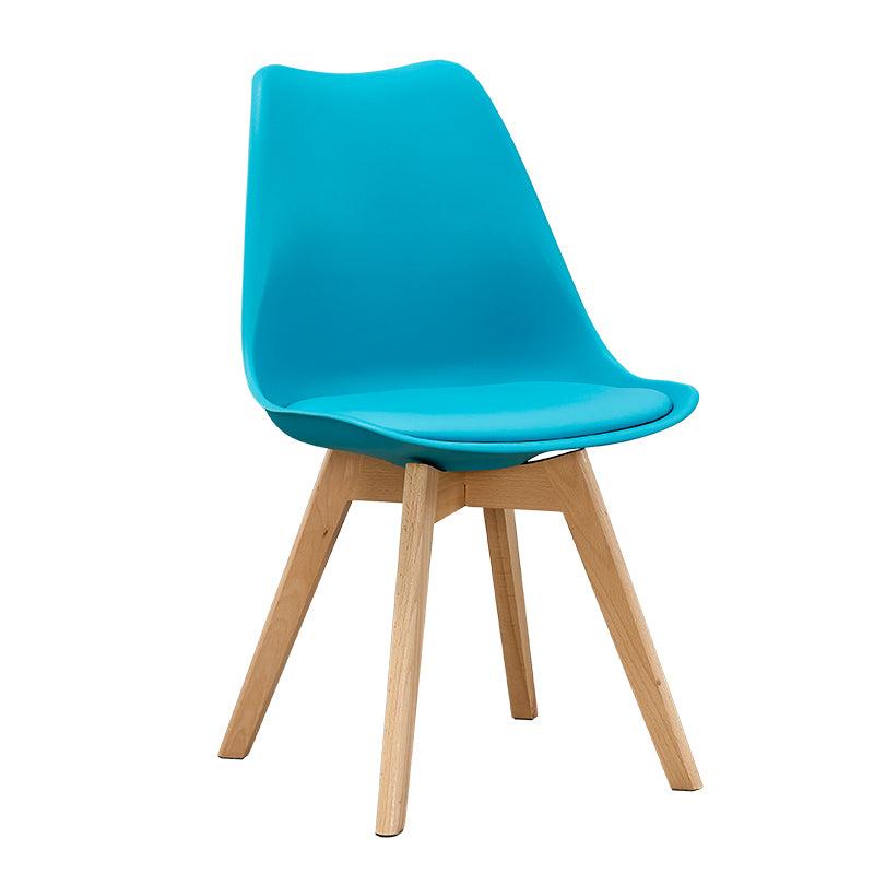 Eames Armless Dining Chairs Scandinavian Side Dining Chairs with Wood Legs
