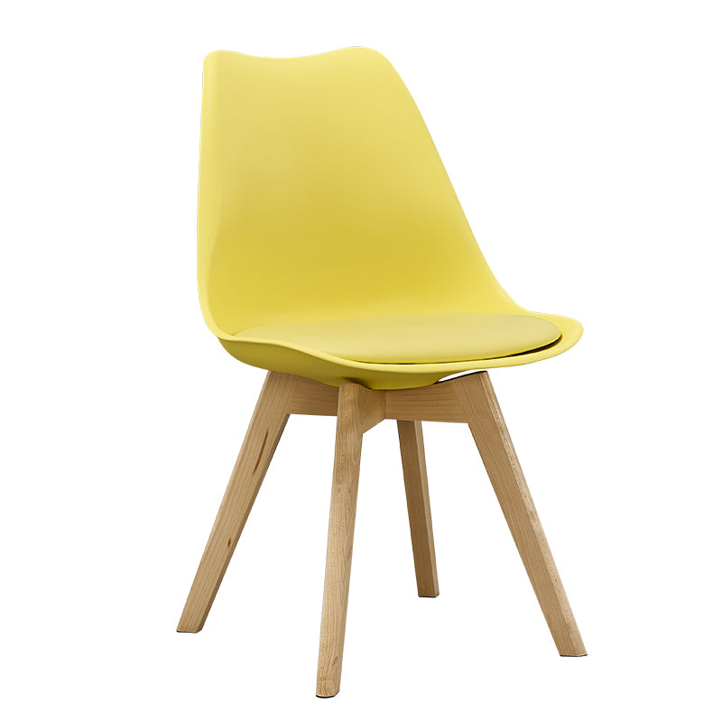 Eames Armless Dining Chairs Scandinavian Side Dining Chairs with Wood Legs