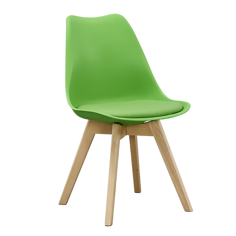 Eames Armless Dining Chairs Scandinavian Side Dining Chairs with Wood Legs