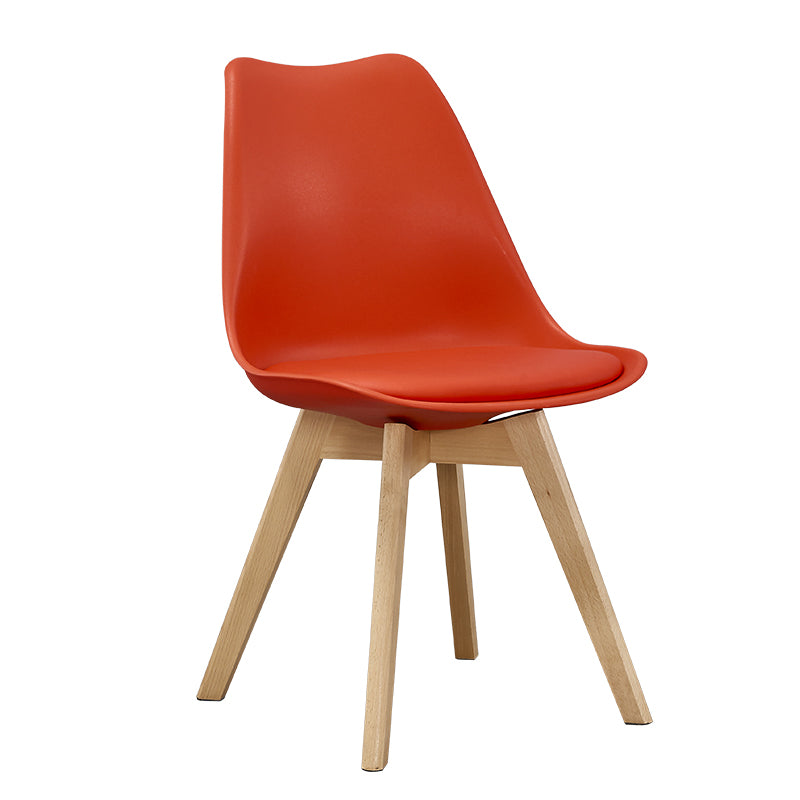 Eames Armless Dining Chairs Scandinavian Side Dining Chairs with Wood Legs