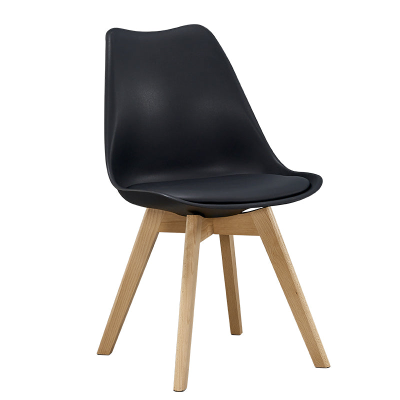 Eames Armless Dining Chairs Scandinavian Side Dining Chairs with Wood Legs