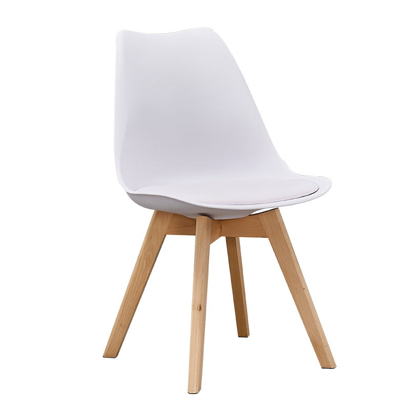 Eames Armless Dining Chairs Scandinavian Side Dining Chairs with Wood Legs