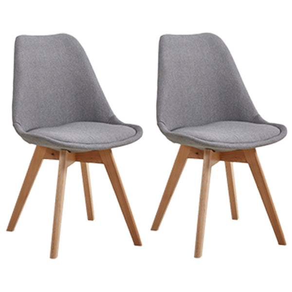 Eames Armless Dining Chairs Scandinavian Side Dining Chairs with Wood Legs