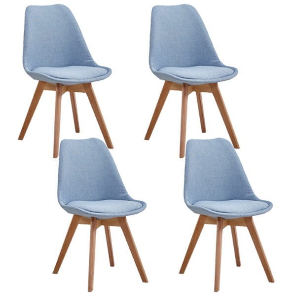 Eames Armless Dining Chairs Scandinavian Side Dining Chairs with Wood Legs