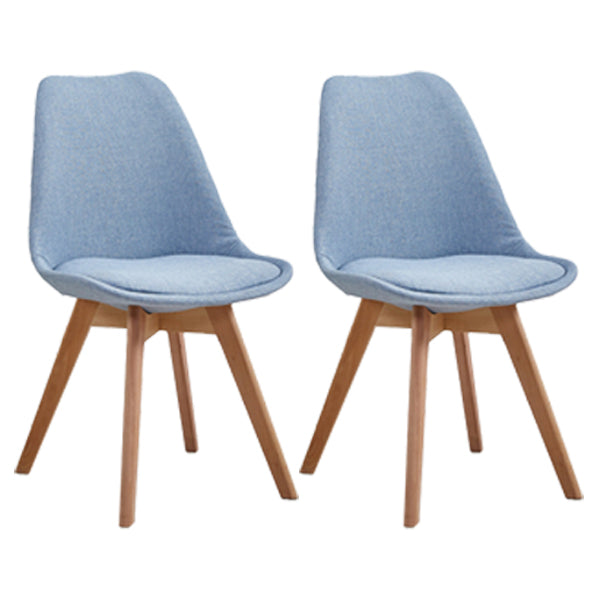 Eames Armless Dining Chairs Scandinavian Side Dining Chairs with Wood Legs