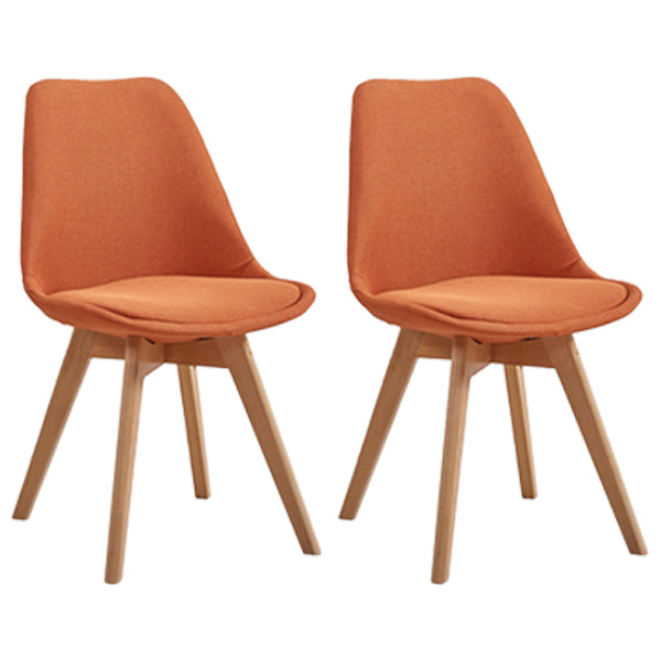 Eames Armless Dining Chairs Scandinavian Side Dining Chairs with Wood Legs