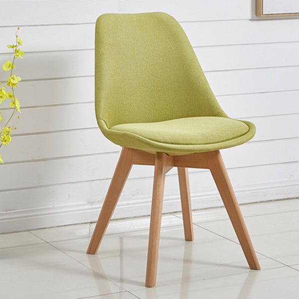 Eames Armless Dining Chairs Scandinavian Side Dining Chairs with Wood Legs