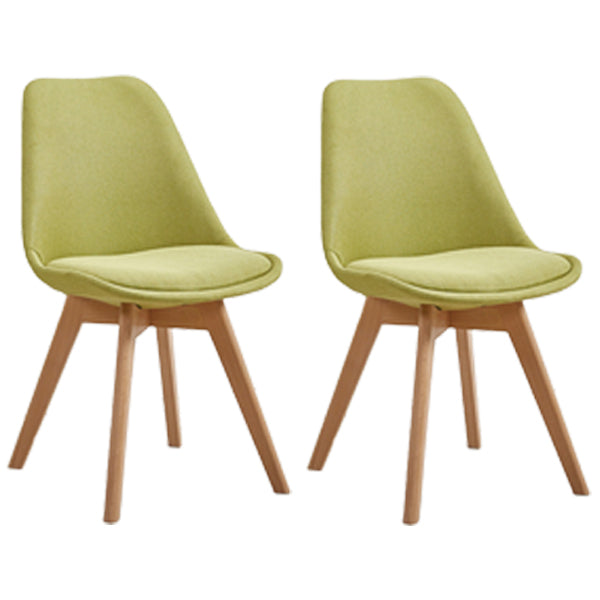 Eames Armless Dining Chairs Scandinavian Side Dining Chairs with Wood Legs