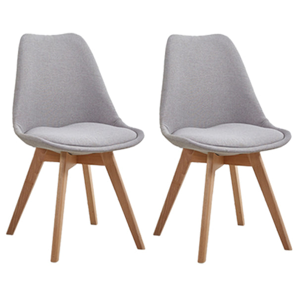 Eames Armless Dining Chairs Scandinavian Side Dining Chairs with Wood Legs