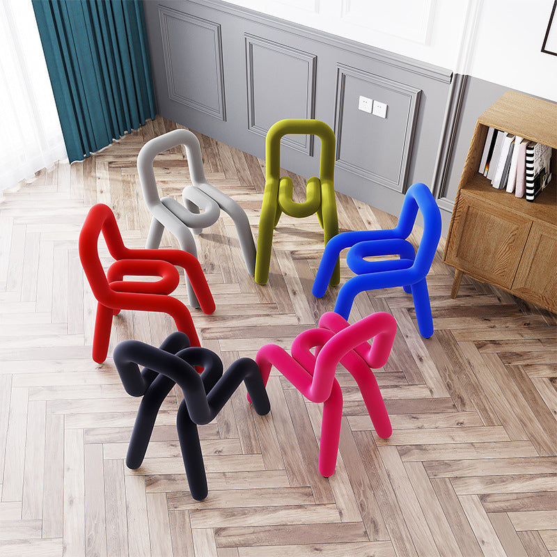Sillas de terciopelo de estilo moderno, juego de sillas laterales con respaldo abierto para comedor