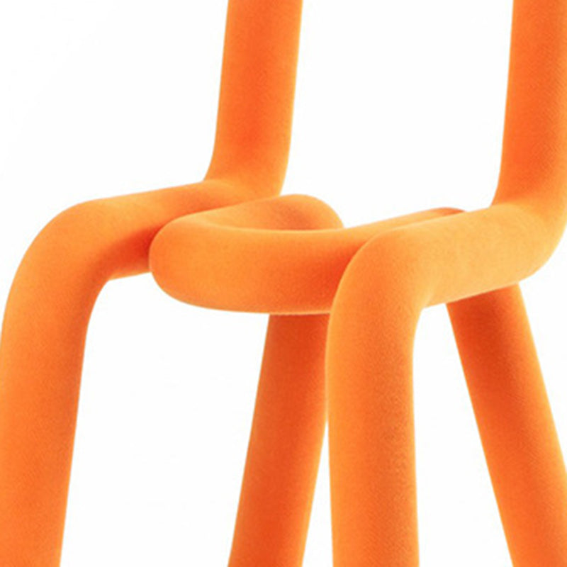 Ensemble de chaises latérales à dossier ouvert de salle à manger de chaises de velours de style contemporain