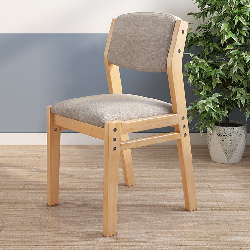 Chaise en bois intérieure et extérieure moderne, chaise simple de salle à manger à dossier ouvert sans accoudoirs