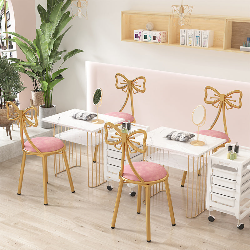 Chaise de salle à manger sans accoudoirs rembourrée de style scandinave, chaise simple à dossier ouvert